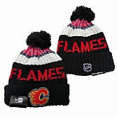 Calgary Flames Team Logo Knit Hat YD (1),baseball caps,new era cap wholesale,wholesale hats